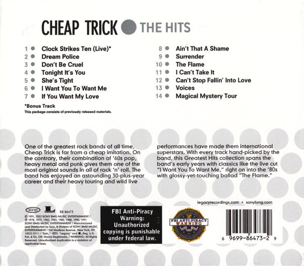 Cheap Trick : The Greatest Hits (Compilation,Remastered)