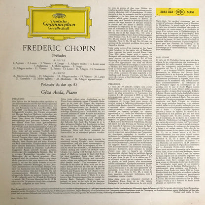 Frédéric Chopin, Géza Anda : 24 Preludes Op. 28 • Polonaise No. 6 Op. 53 (LP,Reissue,Stereo)