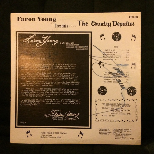 Faron Young And His Country Deputies : Faron Young Presents The Country Deputies (LP,Stereo)