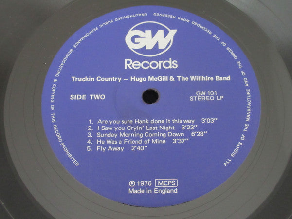 Hugo McGill And The Willhire Band : Truckin' Country (LP,Album)