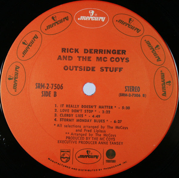 Rick Derringer And McCoys, The : Outside Stuff (LP,Compilation)