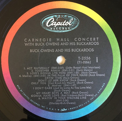 Buck Owens And His Buckaroos : Carnegie Hall Concert (LP,Album,Mono)