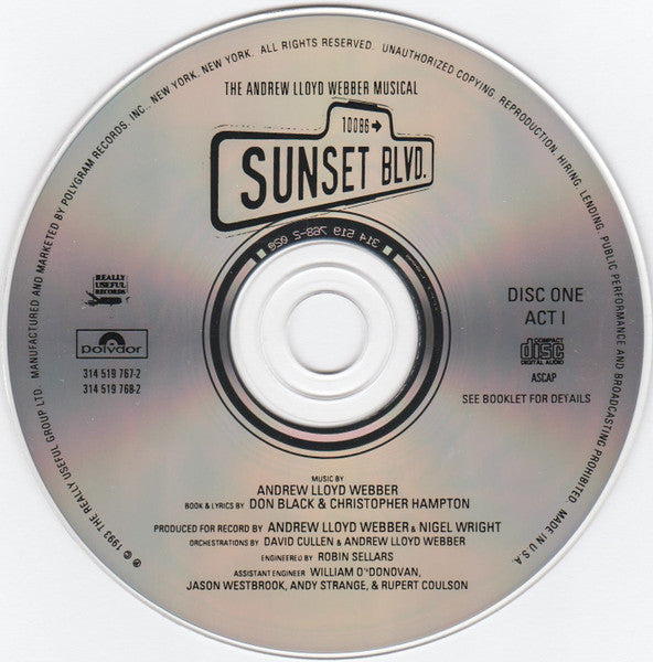 Andrew Lloyd Webber : Sunset Boulevard (World Premiere Recording) (Album)