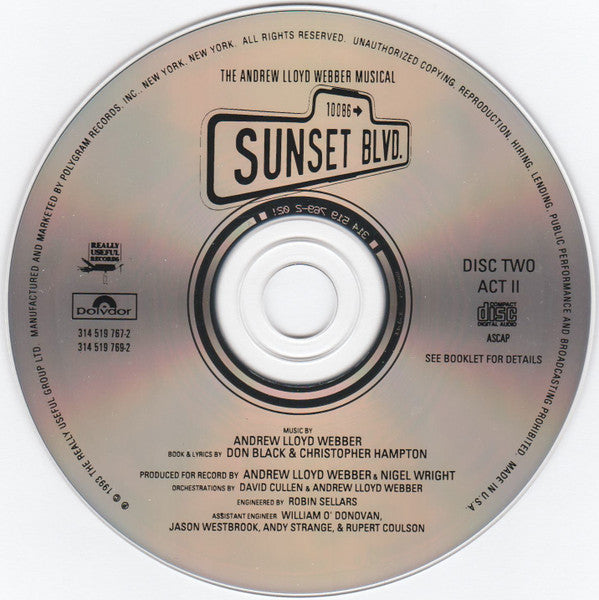 Andrew Lloyd Webber : Sunset Boulevard (World Premiere Recording) (Album)