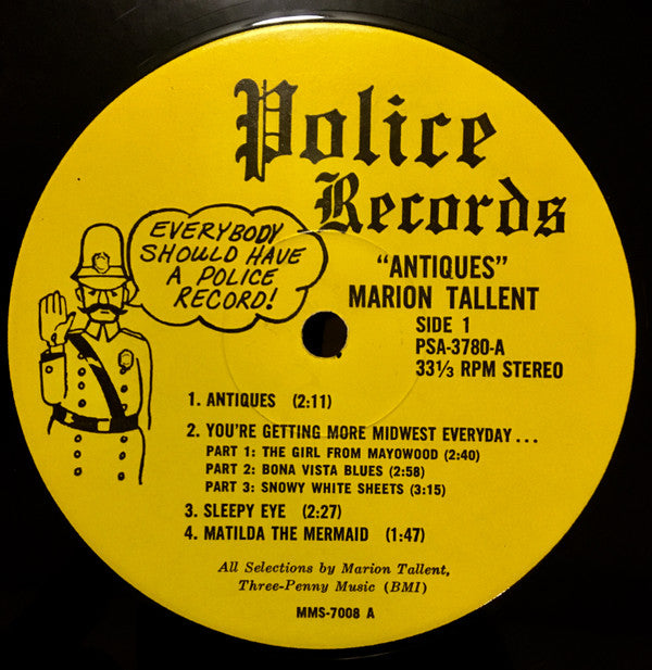 Marion Tallent : "Antiques" (LP,Album)