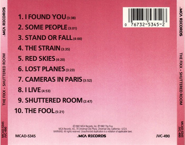 Fixx, The : Shuttered Room (Album,Reissue)