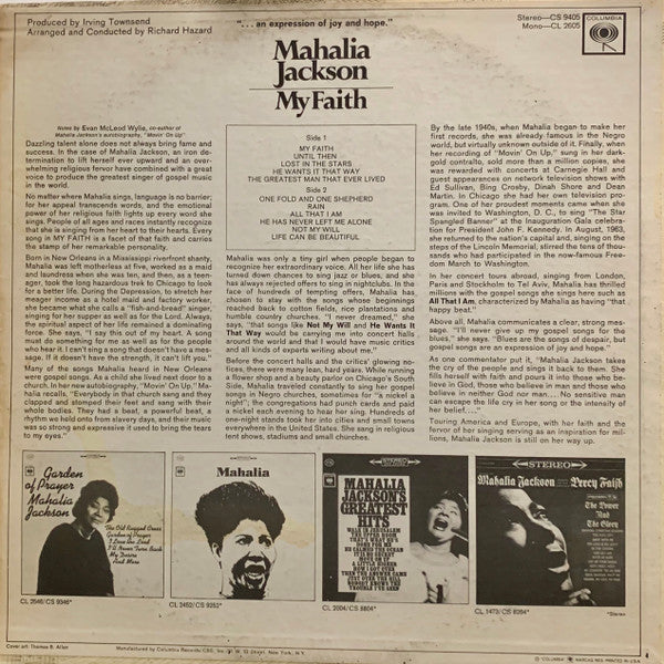 Mahalia Jackson : My Faith (LP,Album,Stereo)