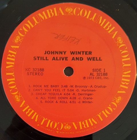 Johnny Winter : Still Alive And Well (LP,Album)