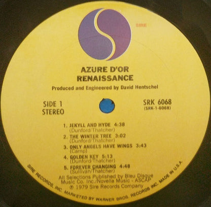 Renaissance (4) : Azure D'or (LP,Album,Club Edition)