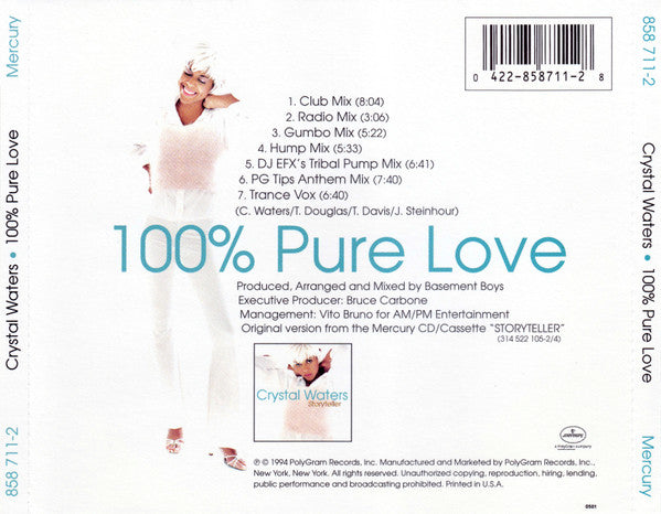 Crystal Waters : 100% Pure Love (Maxi-Single)