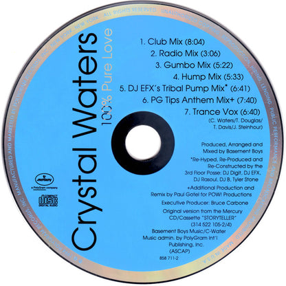 Crystal Waters : 100% Pure Love (Maxi-Single)