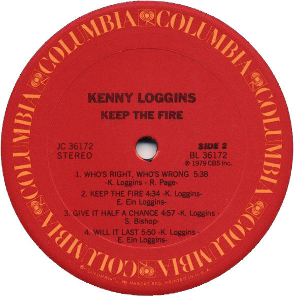 Kenny Loggins : Keep The Fire (LP,Album)