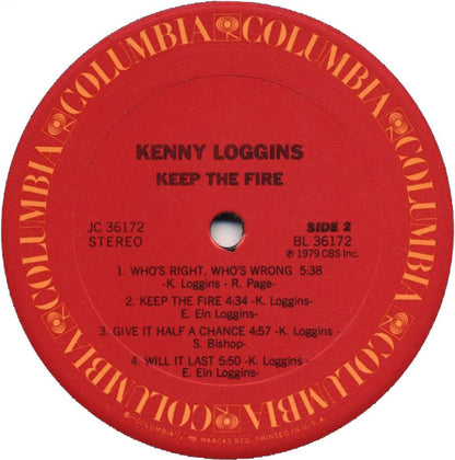 Kenny Loggins : Keep The Fire (LP,Album)