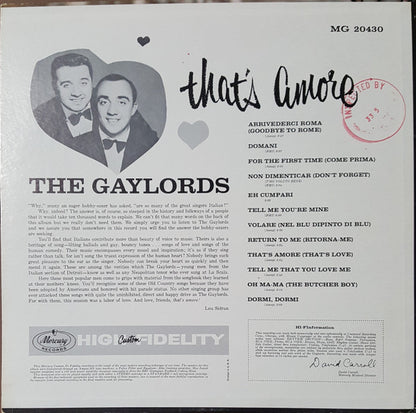 Gaylords, The : That's Amore (LP,Mono)