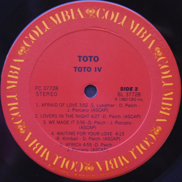 Toto : Toto IV (LP,Album)