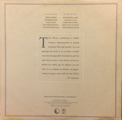 Dan Fogelberg & Tim Weisberg : Twin Sons Of Different Mothers (LP,Album)