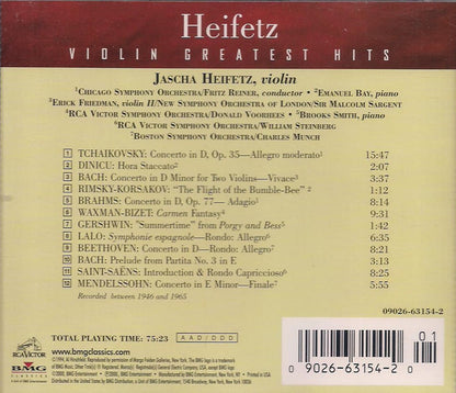 Jascha Heifetz : Violin Greatest Hits (Compilation)