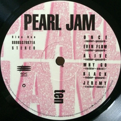 Pearl Jam : Ten (LP,Album,Reissue)