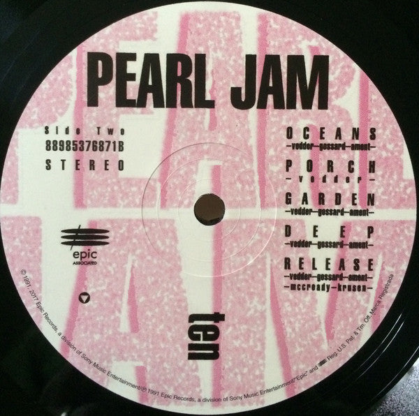 Pearl Jam : Ten (LP,Album,Reissue)