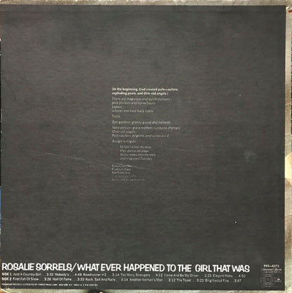 Rosalie Sorrels : What Ever Happened To The Girl That Was (LP,Album,Promo)