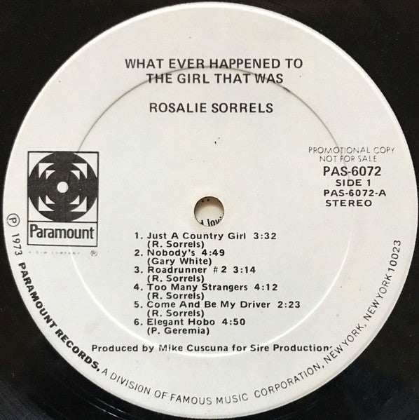 Rosalie Sorrels : What Ever Happened To The Girl That Was (LP,Album,Promo)