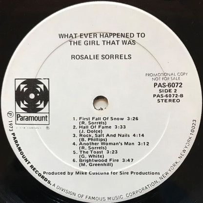 Rosalie Sorrels : What Ever Happened To The Girl That Was (LP,Album,Promo)