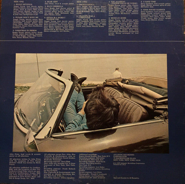 John Prine : Sweet Revenge (LP,Album,Repress)