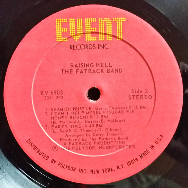 Fatback Band, The : Raising Hell (LP,Album)