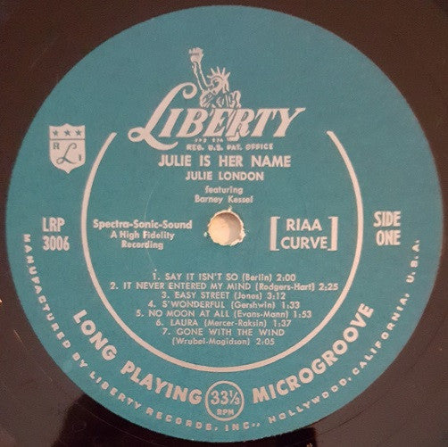 Julie London : Julie Is Her Name (LP,Album,Misprint,Repress,Mono)