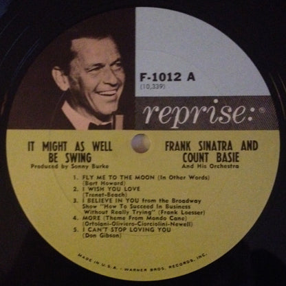 Frank Sinatra • Count Basie Orchestra : It Might As Well Be Swing (LP,Album,Mono)