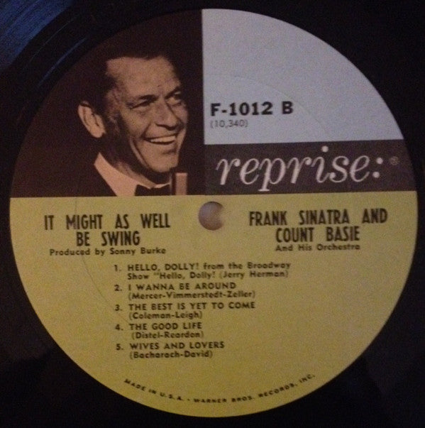 Frank Sinatra • Count Basie Orchestra : It Might As Well Be Swing (LP,Album,Mono)