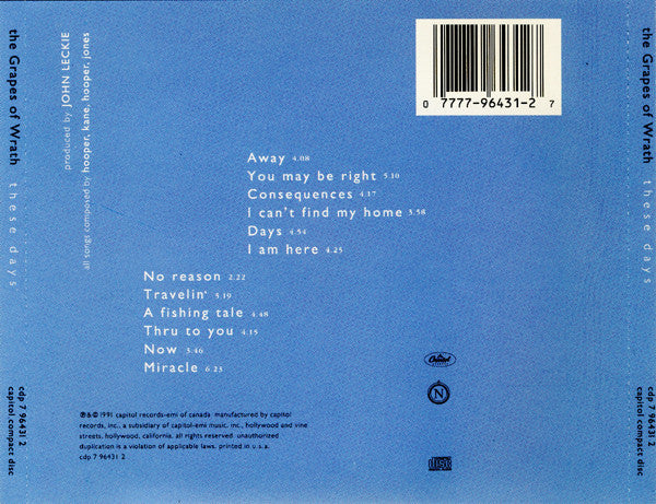 Grapes Of Wrath, The : These Days (Album)