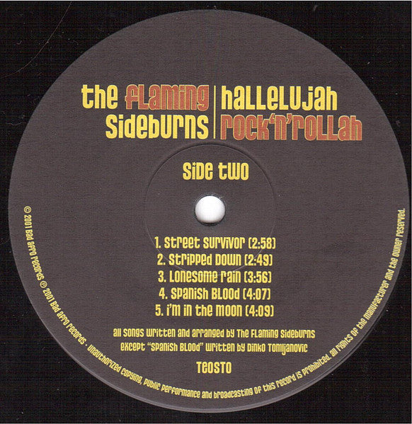 Flaming Sideburns, The : Hallelujah Rock'n'Rollah (LP,Album)