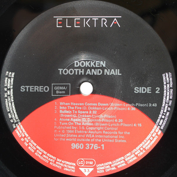 Dokken : Tooth And Nail (LP,Album)