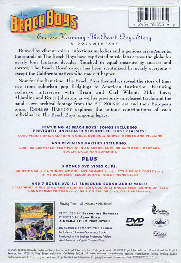 Beach Boys, The : Endless Harmony (The Beach Boys Story) (DVD-Video)
