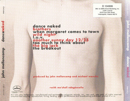 John Cougar Mellencamp : Dance Naked (Album,Club Edition)