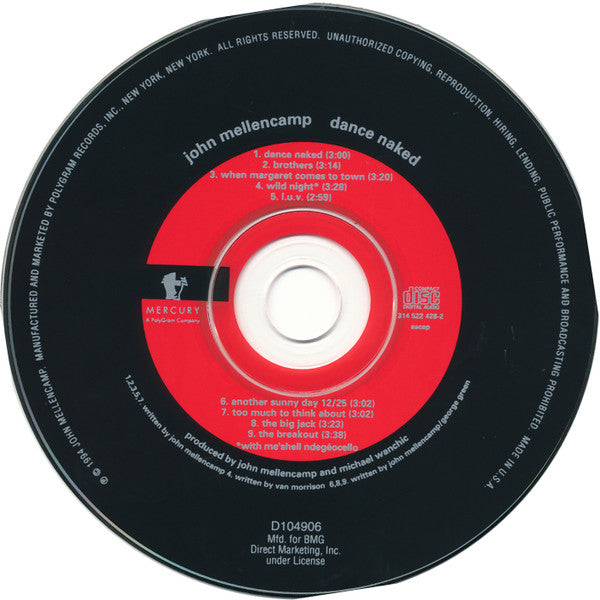 John Cougar Mellencamp : Dance Naked (Album,Club Edition)