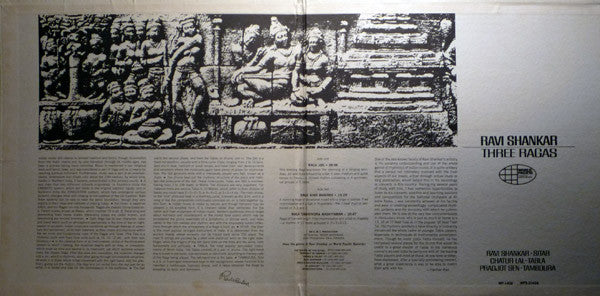 Ravi Shankar : Three Ragas (LP,Album,Reissue,Stereo)