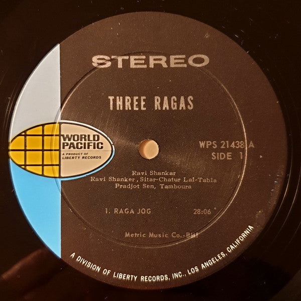 Ravi Shankar : Three Ragas (LP,Album,Reissue,Stereo)