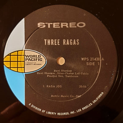 Ravi Shankar : Three Ragas (LP,Album,Reissue,Stereo)
