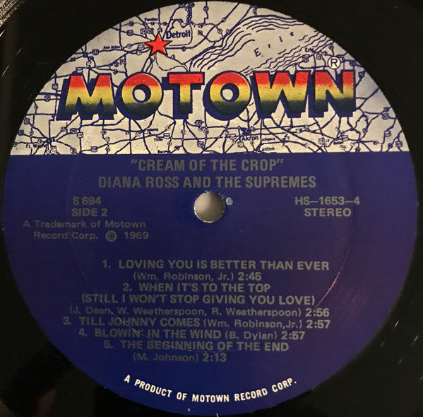 Supremes, The : Cream Of The Crop (LP,Album,Stereo)