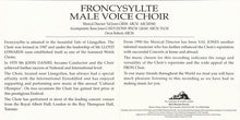 Froncysyllte Male Voice Choir, The :  The Froncysyllte Male Voice Choir (Album)