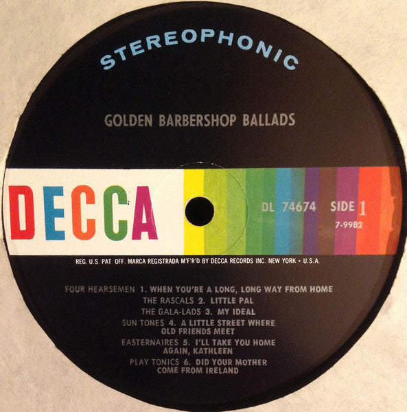 Various : Golden Barbershop Ballads (LP,Compilation)
