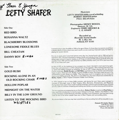 Emmett M. Shafer : Fiddles Sings And Whistles (LP)