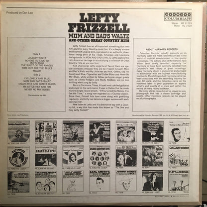 Lefty Frizzell : Mom And Dad's Waltz And Other Great Country Hits (LP,Album,Compilation,Stereo)