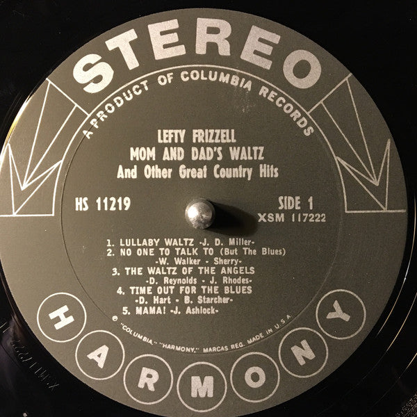 Lefty Frizzell : Mom And Dad's Waltz And Other Great Country Hits (LP,Album,Compilation,Stereo)