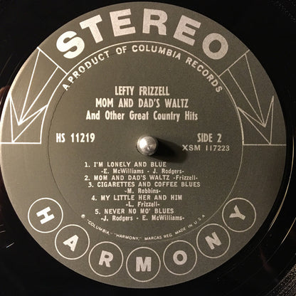 Lefty Frizzell : Mom And Dad's Waltz And Other Great Country Hits (LP,Album,Compilation,Stereo)