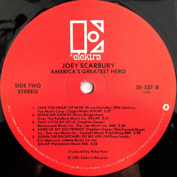 Joey Scarbury : America's Greatest Hero (LP,Album)