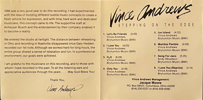 Vince Andrews (2) : Stepping On The Edge (Album,Limited Edition)