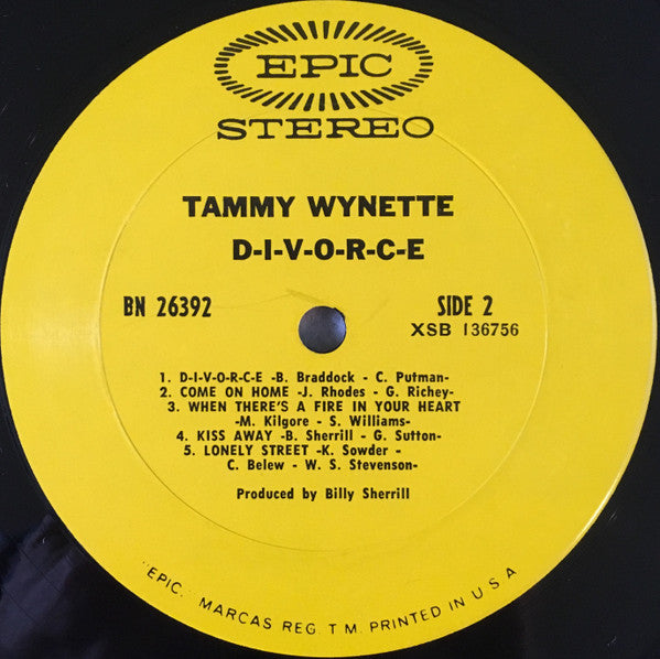 Tammy Wynette : D-I-V-O-R-C-E (LP,Album,Stereo)